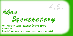 akos szentpetery business card